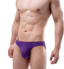 sexy gay man in purple Men's Ice Silk Hung Briefs | Gay Men Underwear- pridevoyageshop.com - gay men’s underwear and swimwear