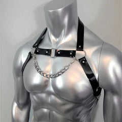 a sexy gay man in Iron Grip Chest Harness -pridevoyageshop.com - gay men’s harness, lingerie and fetish wear