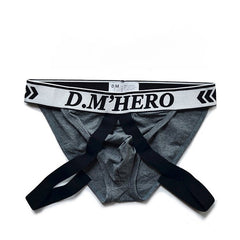 dark gray DM Hero Garter Briefs | Gay Men Underwear- pridevoyageshop.com - gay men’s underwear and swimwear