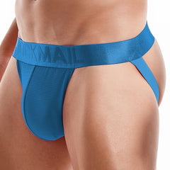 blue Jockmail Fiesta Rave Bikini Briefs | Gay Men Underwear- pridevoyageshop.com - gay men’s underwear and swimwear
