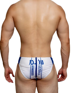 a sexy gay men in white DM Take It Bitch Open Butt Zipper Briefs - pridevoyageshop.com - gay men’s underwear and activewear