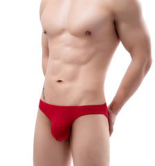 sexy gay man in red Men's Ice Silk Hung Briefs | Gay Men Underwear- pridevoyageshop.com - gay men’s underwear and swimwear