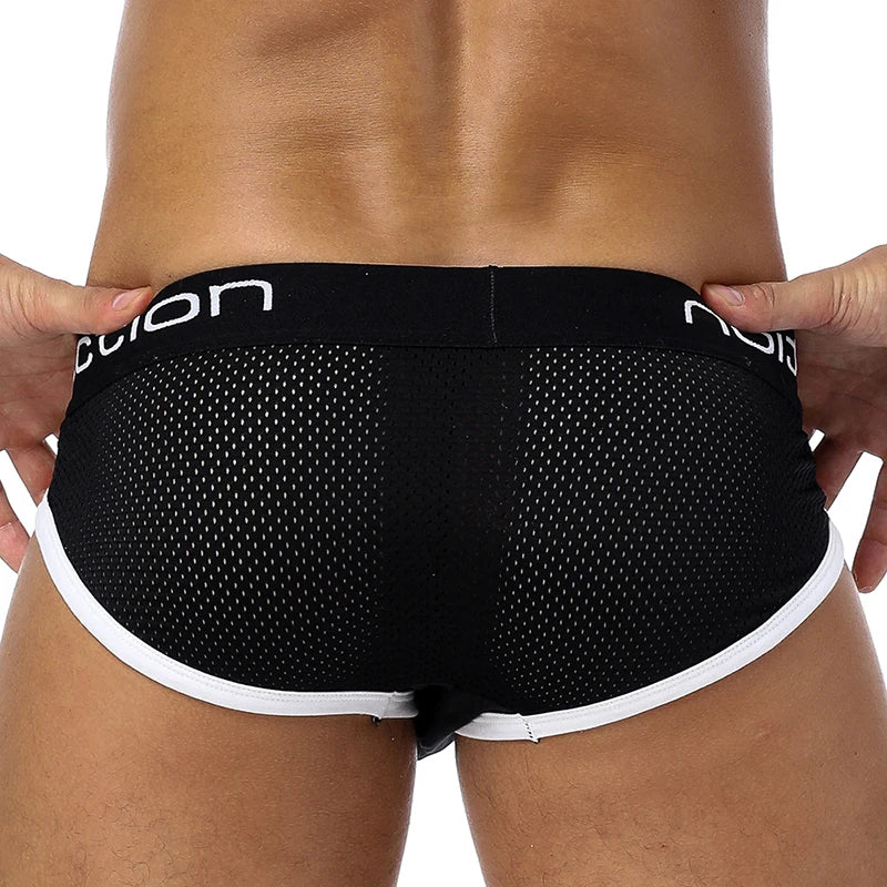a hot gay man in black Men's 85 Collection Mesh Briefs - pridevoyageshop.com - gay men’s underwear and swimwear