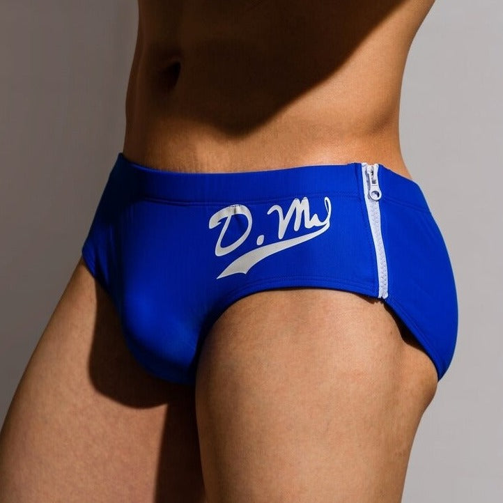 hot gay guy in blue Gay Swimwear | DM Zipper Swim Briefs- pridevoyageshop.com - gay men’s underwear and swimwear