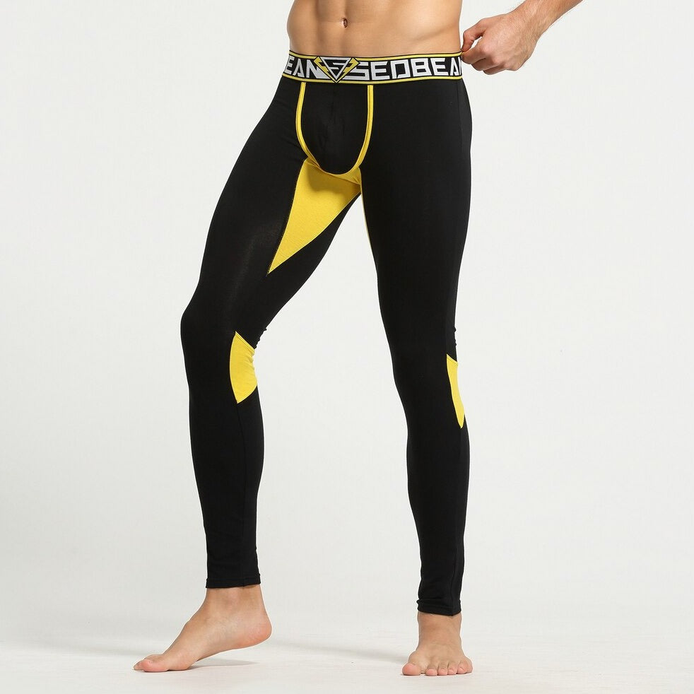 sexy gay man in black Gay Leggings | Seobean Two Toned Workout Leggings - pridevoyageshop.com - gay men’s underwear and activewear