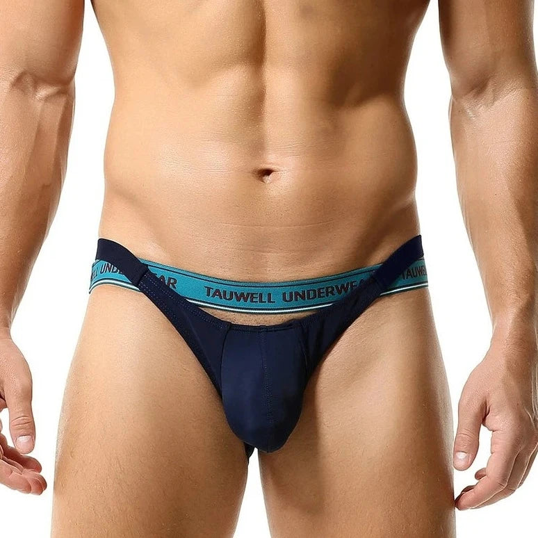 a sext gay man in dark blue Bold Criss-Cross Super Briefs - pridevoyageshop.com - gay men’s underwear and swimwear