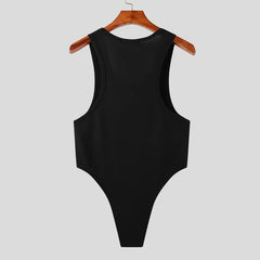 black Pure Essence Tank Bodysuits - Men's Singlets, Bodysuits, Rompers & Jumpsuits - pridevoyageshop.com