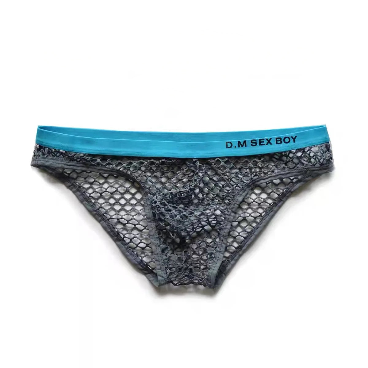 gray DM Sexy Boy Fishnet Briefs - pridevoyageshop.com - gay men’s underwear and swimwear
