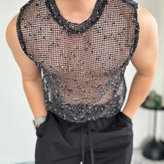 Dive Bar Sequin MeshTank