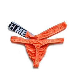 orange DM Touch Me Strap Thong - pridevoyageshop.com - gay men’s thongs, boxers, briefs and jockstraps