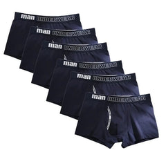 navy Men's Basic Accent Boxer Brief 6-Pack - pridevoyageshop.com - gay men’s underwear and swimwear