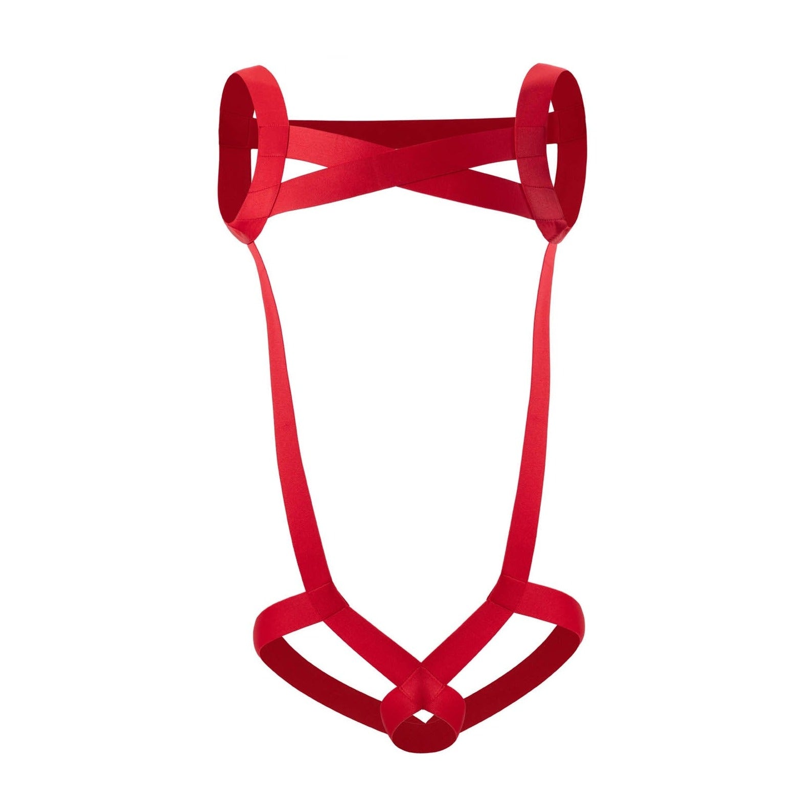 red Sexy Men's Full Body Elastic Harness | Gay Harness- pridevoyageshop.com - gay men’s harness, lingerie and fetish wear