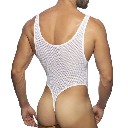 a hot gay man in white diamond A Primal Lace Thong Bodysuit - Men's Singlets, Bodysuits, Leotard & Unitard - pridevoyageshop.com