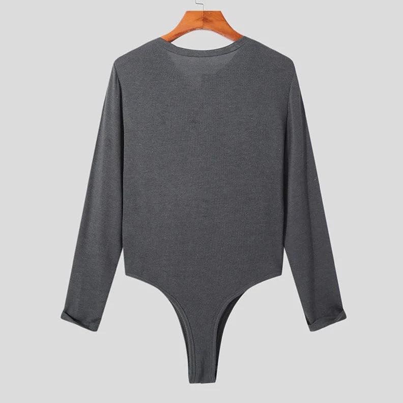 Gray The Preacher’s Thong Bodysuit - Men's Singlets, Bodysuits, Rompers & Jumpsuits - pridevoyageshop.com