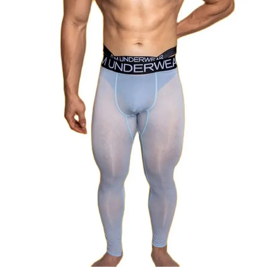 a hot man in sky blue DM Nudism Tights - pridevoyageshop.com - gay men’s thongs, boxers, briefs and jockstraps