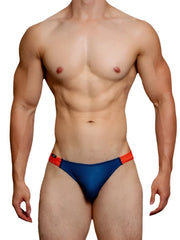 a sexy gay men in navy blue DM Take It Bitch Open Butt Zipper Briefs - pridevoyageshop.com - gay men’s underwear and activewear