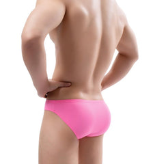 sexy gay man in pink Men's Ice Silk Hung Briefs | Gay Men Underwear- pridevoyageshop.com - gay men’s underwear and swimwear