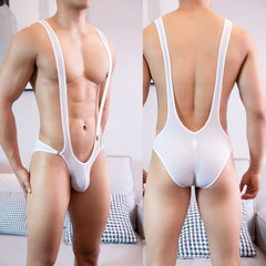 sexy gay man in white Gay Singlet and Bodysuit | Gay Men's X Cross Singlet - Men's Singlets, Bodysuits, Leotard & Unitard - pridevoyageshop.com
