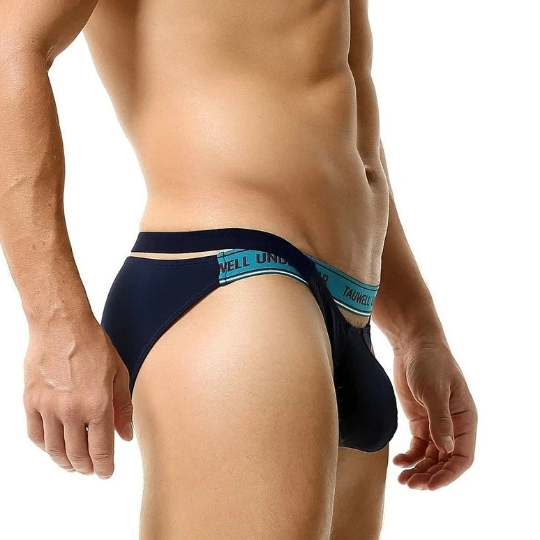 a sext gay man in dark blue Bold Criss-Cross Super Briefs - pridevoyageshop.com - gay men’s underwear and swimwear