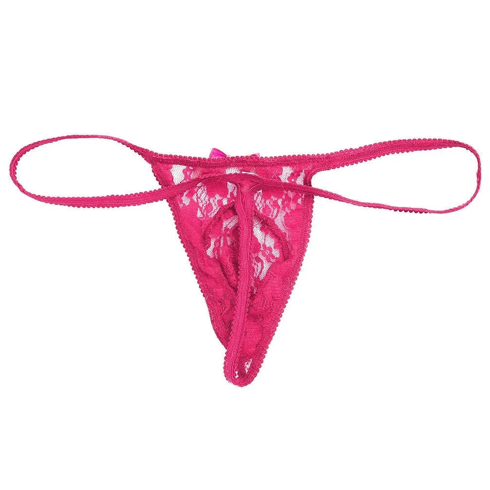 pink Men's Plus Size Desire Garden Lace Thong - pridevoyageshop.com - gay men’s bodystocking, lingerie, fishnet and fetish wear