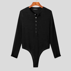 black The Preacher’s Thong Bodysuit - Men's Singlets, Bodysuits, Rompers & Jumpsuits - pridevoyageshop.com