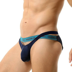 a sext gay man in dark blue Bold Criss-Cross Super Briefs - pridevoyageshop.com - gay men’s underwear and swimwear