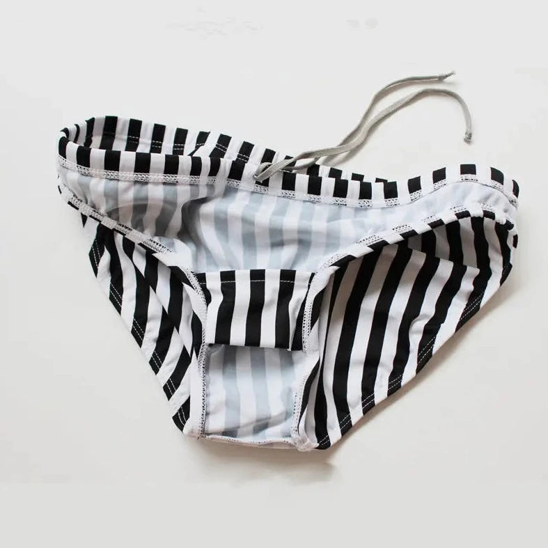 Desmiit Vertical Striped Swim Briefs - pridevoyageshop.com - gay men’s underwear and swimwear