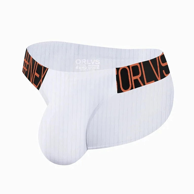 white ORLVS Men's Ribbed Briefs - pridevoyageshop.com - gay men’s underwear and swimwear