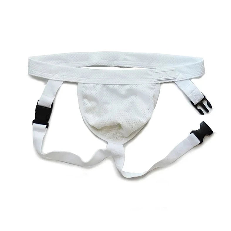 white DM Men's Clipper Mesh Jockstrap - pridevoyageshop.com - gay men’s underwear and swimwear