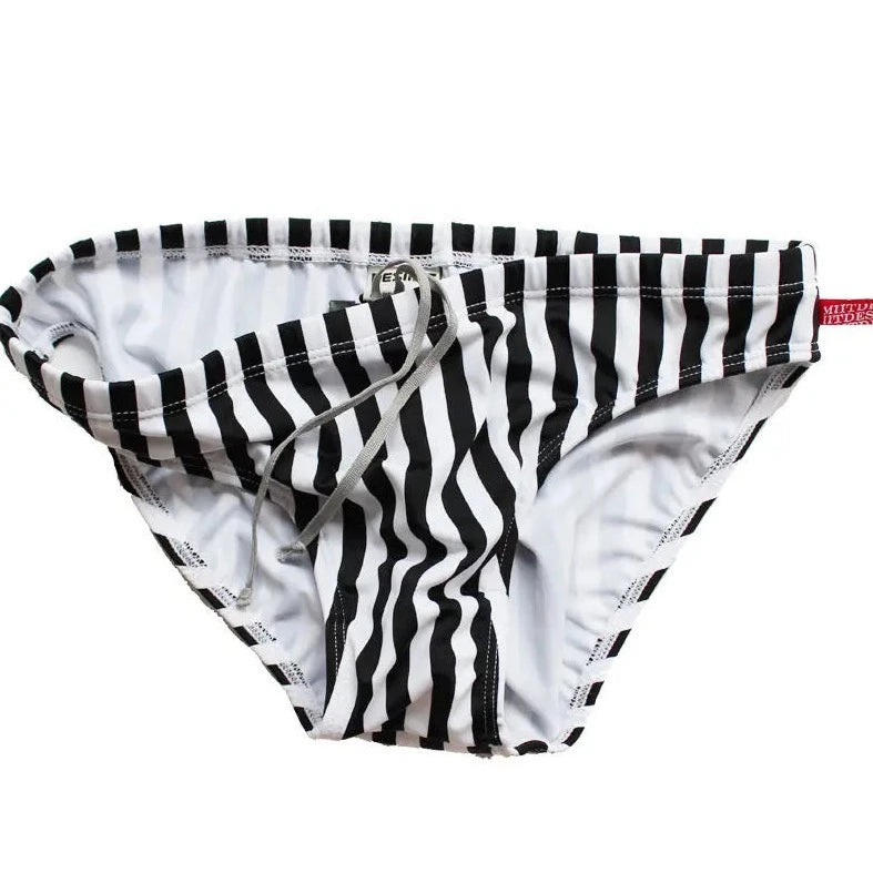 Desmiit Vertical Striped Swim Briefs - pridevoyageshop.com - gay men’s underwear and swimwear