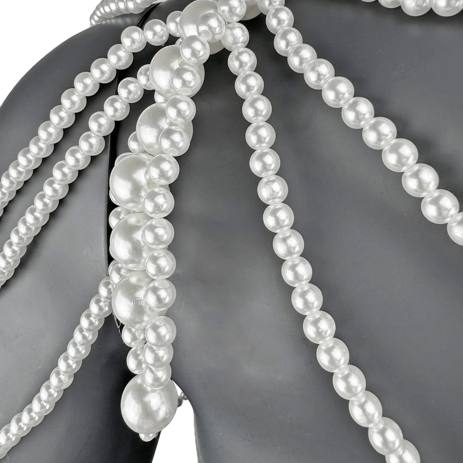 details of Regal Pearl Body Jewelry Harness- pridevoyageshop.com - gay men’s harness, lingerie and fetish wear