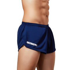 sexy gay man in navy blue Seobean Men's Quick Dry Running Shorts | Gay Shorts - Men's Activewear, gym short, sport shorts, running shorts- pridevoyageshop.com