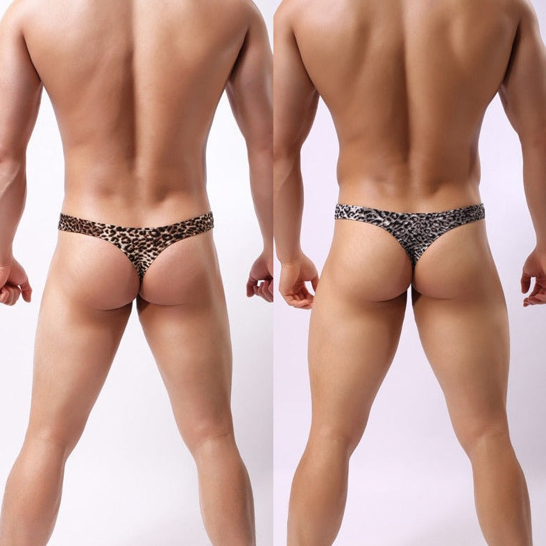 sexy gay man in Hot Leopard Print Thong | Gay Mens Underwear- pridevoyageshop.com - gay men’s underwear and swimwear