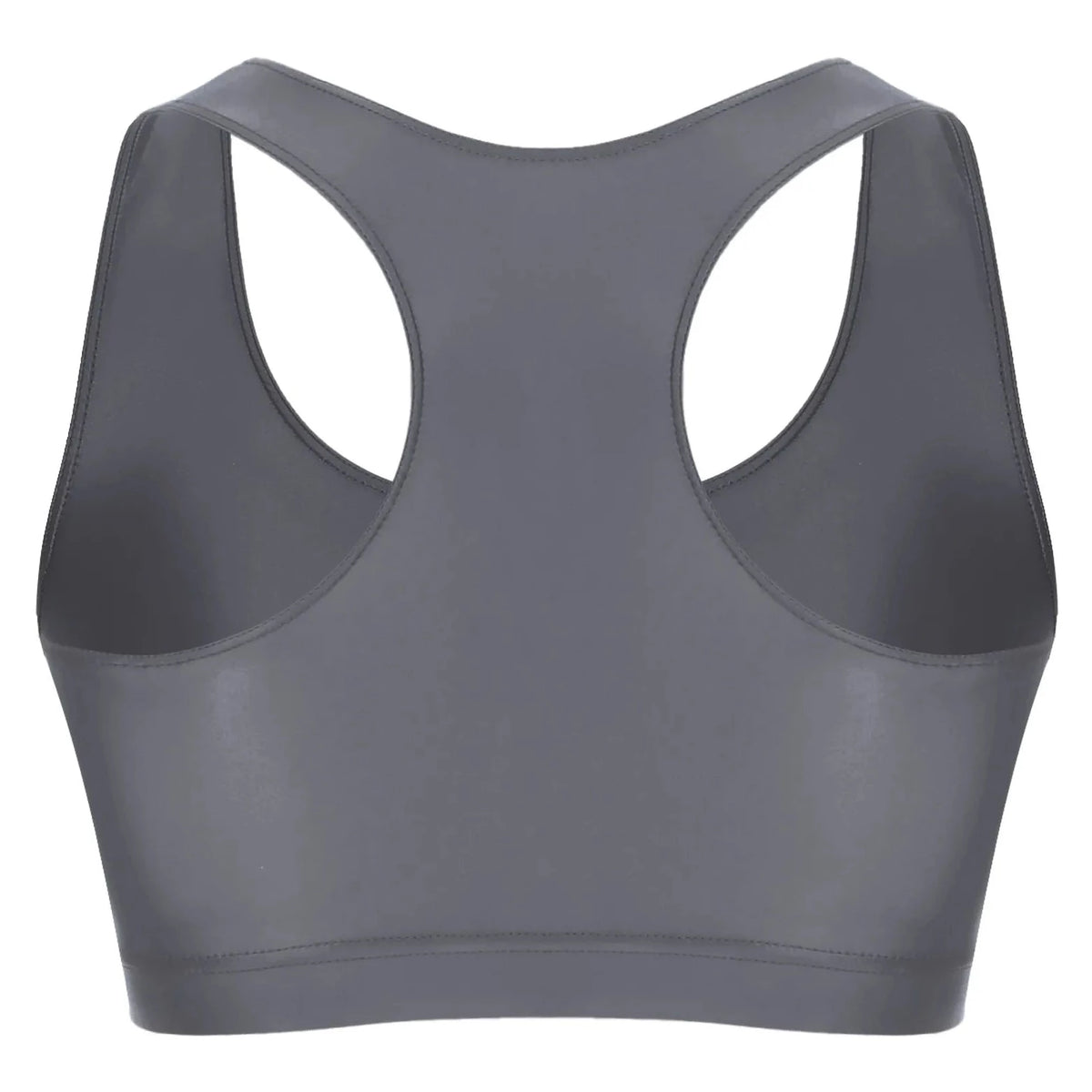 gray Men's Glossy Sports Crop Top | Gay Crop Tops & Sports Wear - pridevoyageshop.com - gay crop tops, gay casual clothes and gay clothes store