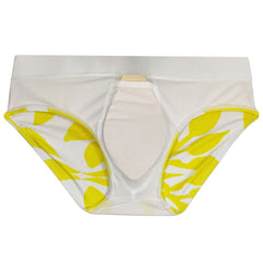 details of yellow Gay Swimwear | Push Up Pouch Swim Briefs- pridevoyageshop.com - gay men’s underwear and swimwear