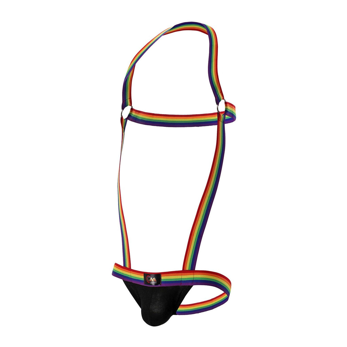 rainbow CLEVER-MENMODE Elastic Jockstrap Harness | Gay Harness- pridevoyageshop.com - gay men’s harness, lingerie and fetish wear