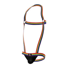rainbow CLEVER-MENMODE Elastic Jockstrap Harness | Gay Harness- pridevoyageshop.com - gay men’s harness, lingerie and fetish wear
