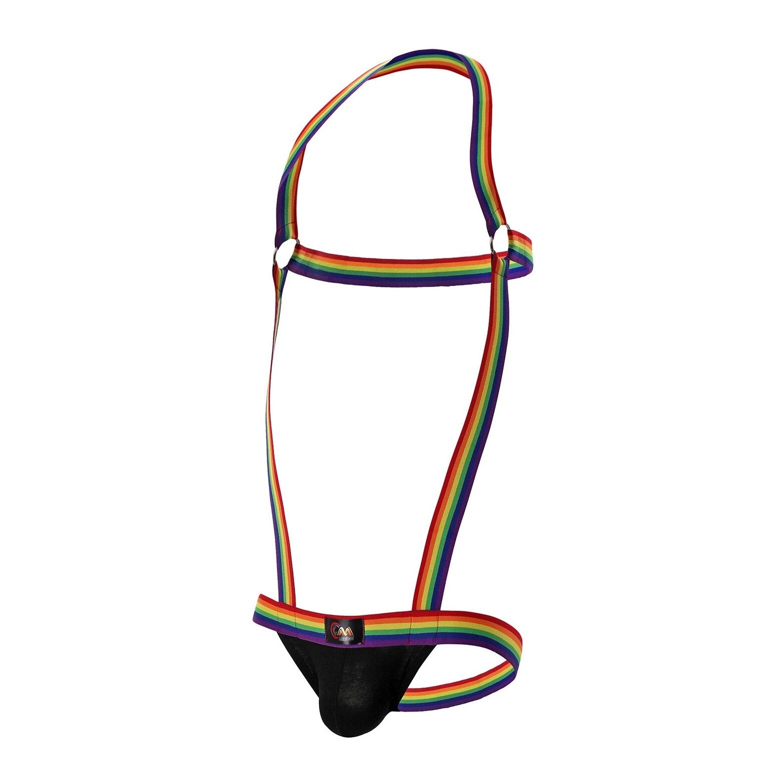 rainbow CLEVER-MENMODE Elastic Jockstrap Harness | Gay Harness- pridevoyageshop.com - gay men’s harness, lingerie and fetish wear