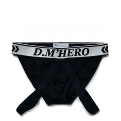 black DM Hero Garter Briefs | Gay Men Underwear- pridevoyageshop.com - gay men’s underwear and swimwear