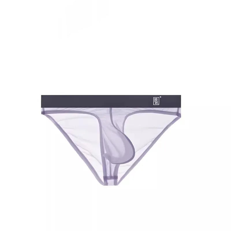 purple Transparent Hung Briefs - pridevoyageshop.com - gay men’s underwear and swimwear