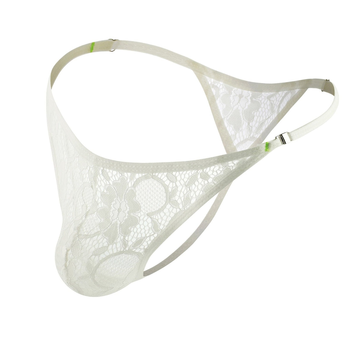 white Erotic Lace Thong: Sexy Men's See-Through Underwear and Lingerie - pridevoyageshop.com - gay men’s underwear and swimwear