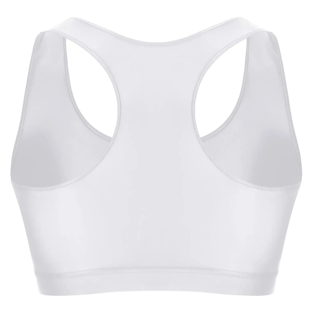white Men's Glossy Sports Crop Top | Gay Crop Tops & Sports Wear - pridevoyageshop.com - gay crop tops, gay casual clothes and gay clothes store