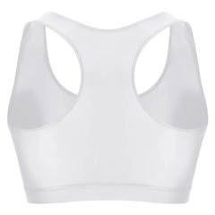 white Men's Glossy Sports Crop Top | Gay Crop Tops & Sports Wear - pridevoyageshop.com - gay crop tops, gay casual clothes and gay clothes store