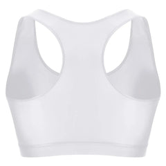 white Men's Glossy Sports Crop Top | Gay Crop Tops & Sports Wear - pridevoyageshop.com - gay crop tops, gay casual clothes and gay clothes store