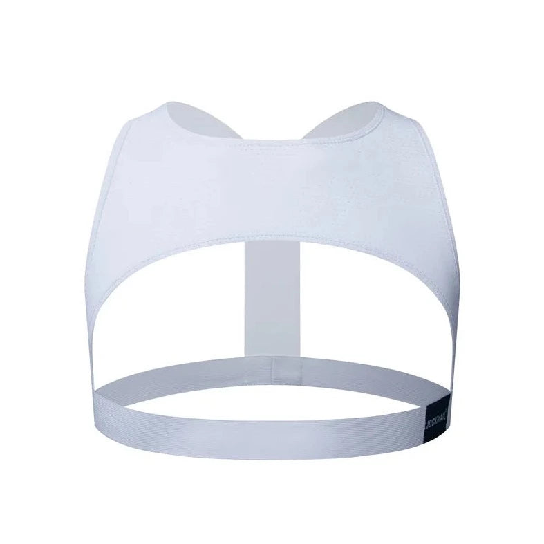 white JOCKMAIL Mesh Harness Crop Tops | Gay Crop Tops & Clubwear - pridevoyageshop.com - gay crop tops, gay casual clothes and gay clothes store