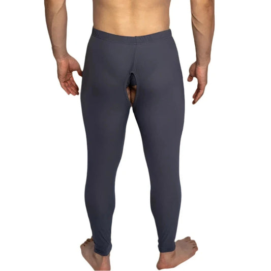 a hot man in dark gray DM Exhibition Tights - pridevoyageshop.com - gay men’s thights, leggings, and long underwear