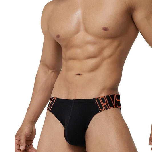 a sexy gay man in black ORLVS Men's Ribbed Briefs - pridevoyageshop.com - gay men’s underwear and swimwear