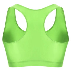Fluorescent Green Men's Glossy Sports Crop Top | Gay Crop Tops & Sports Wear - pridevoyageshop.com - gay crop tops, gay casual clothes and gay clothes store