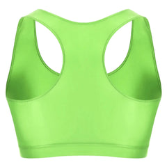 Fluorescent Green Men's Glossy Sports Crop Top | Gay Crop Tops & Sports Wear - pridevoyageshop.com - gay crop tops, gay casual clothes and gay clothes store