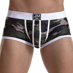 white Jockmail Camo Mesh Boxer Briefs - pridevoyageshop.com - gay men’s underwear and swimwear